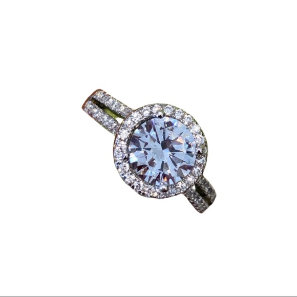 ๐จ50% off! Sterling Silver Engagement Ring 5A Excellent Ring! - Picture 12 of 16